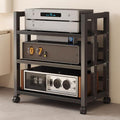 Stereo Cabinet, Media Stand Audio/Video Component, Audio Tower Rack with Adjustable Shelves, Equipment for Vinyl Record Player Stereo Receivers Audio Gear(50 * 90cm/19.7 * 35.4in)