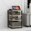 Equipment Console Shelf AV Media Stand Audio Rack Shelf with Adjustable Shelves, for Entertainment Stereo Racks Component Storage and Collection Display(Yellow,60cm/23.6in)