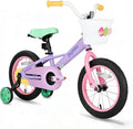 JOYSTAR 12 14 16 Inch Kids Bike for 2-7 Years Girls 33-53 Inch Tall, Toddler Girls Bike with Training Wheels, Rainbow Bikes, Children Bicycle, Macaroon