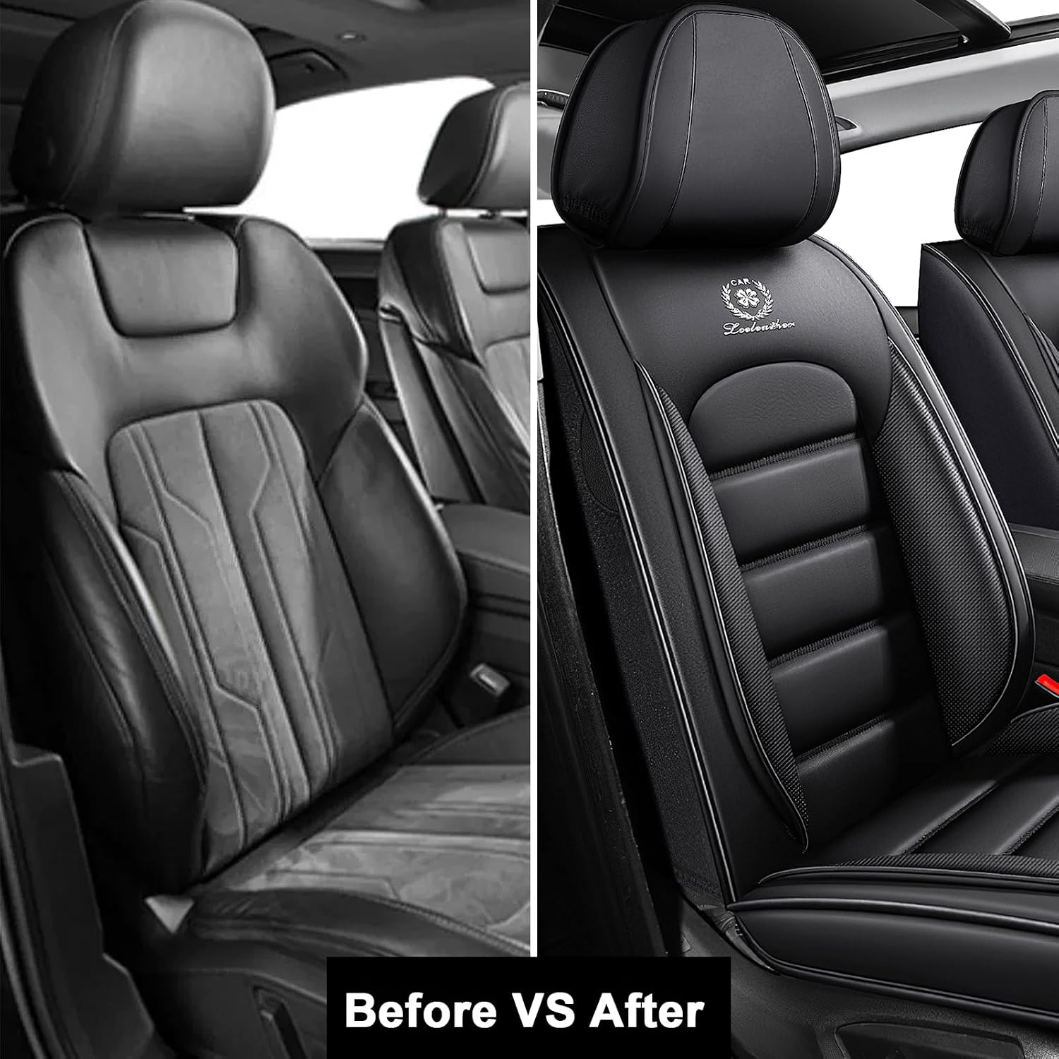 2 Seat Covers for Subaru Outback 2000-2026 Breathable Car Seat Covers,Anti-Slip Waterproof Car Seat Protectors with Airbag,Automotive Vehicle Cushion with Storage Pockets (Standard,Black)