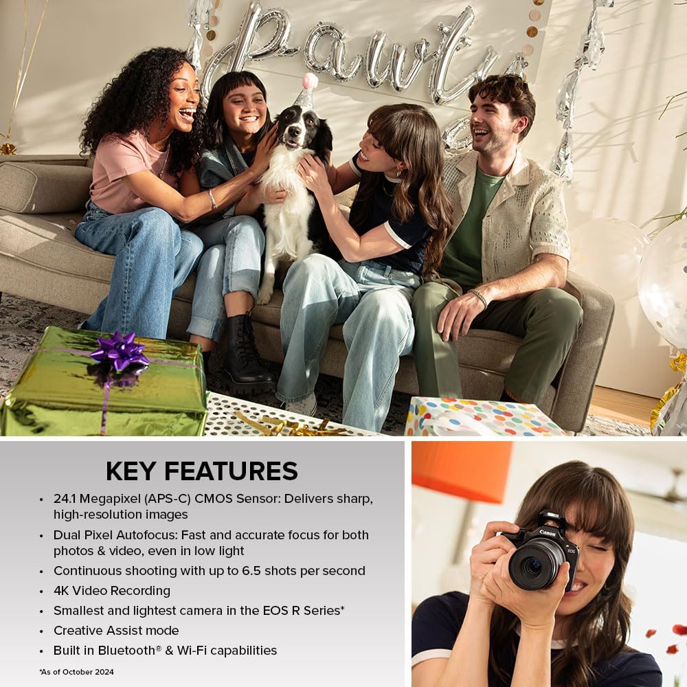 Canon EOS R100 Mirrorless Camera with 18-45mm and 55-210mm Lenses