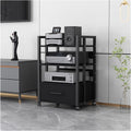 3-Tier Heavy Duty Audio Component Rack Stand - Freestanding Media Shelving for Home Office & Bedroom - Durable Equipment Storage Tower, 79cm Height, Stylish Design