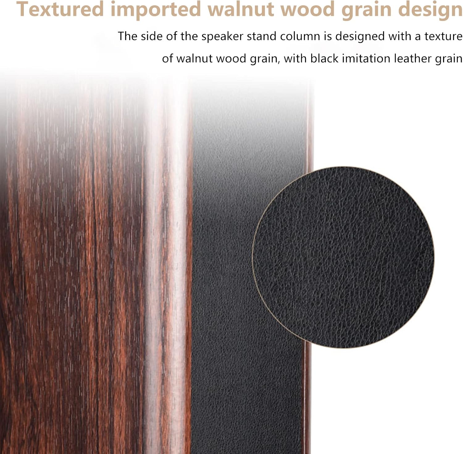 31.5 Inch (80CM) - Pair- Wood Speaker Stands for Home-Cinema HiFi Desktop and Satellite Speakers Monitor Stands, Enhanced Audio Listening Experience for Home Theaters