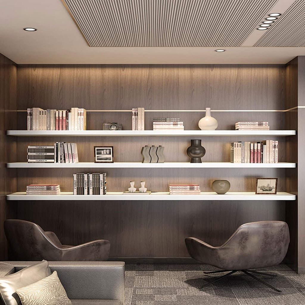 Wall Shelf Wall mounted TV Cabinet Floating Shelf TV Console Audio-visual Equipment Shelves Set-top box WiFi Router CD DVD Media Storage Shelf Book Shelf TV Bracket TV Stands Wall Unit Decor White
