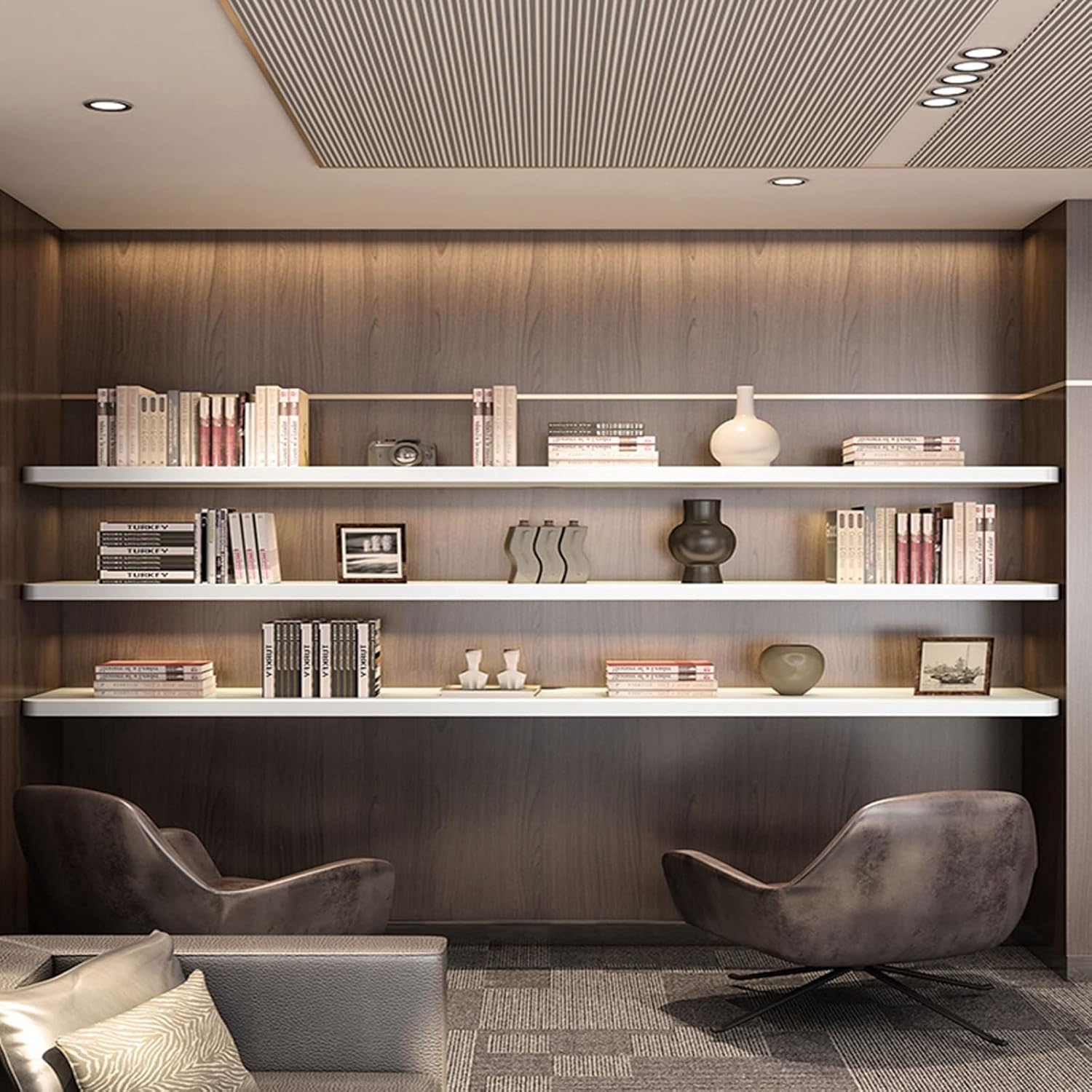 Wall Shelf Wall mounted TV Cabinet Floating Shelf TV Console Audio-visual Equipment Shelves Set-top box WiFi Router CD DVD Media Storage Shelf Book Shelf TV Bracket TV Stands Wall Unit Decor White