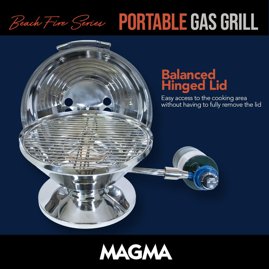 Magma C10-105 Beach Fire Gas Grill | Portable Gas Beach BBQ | Compact Propane Grill | Outdoor Cookout Grill