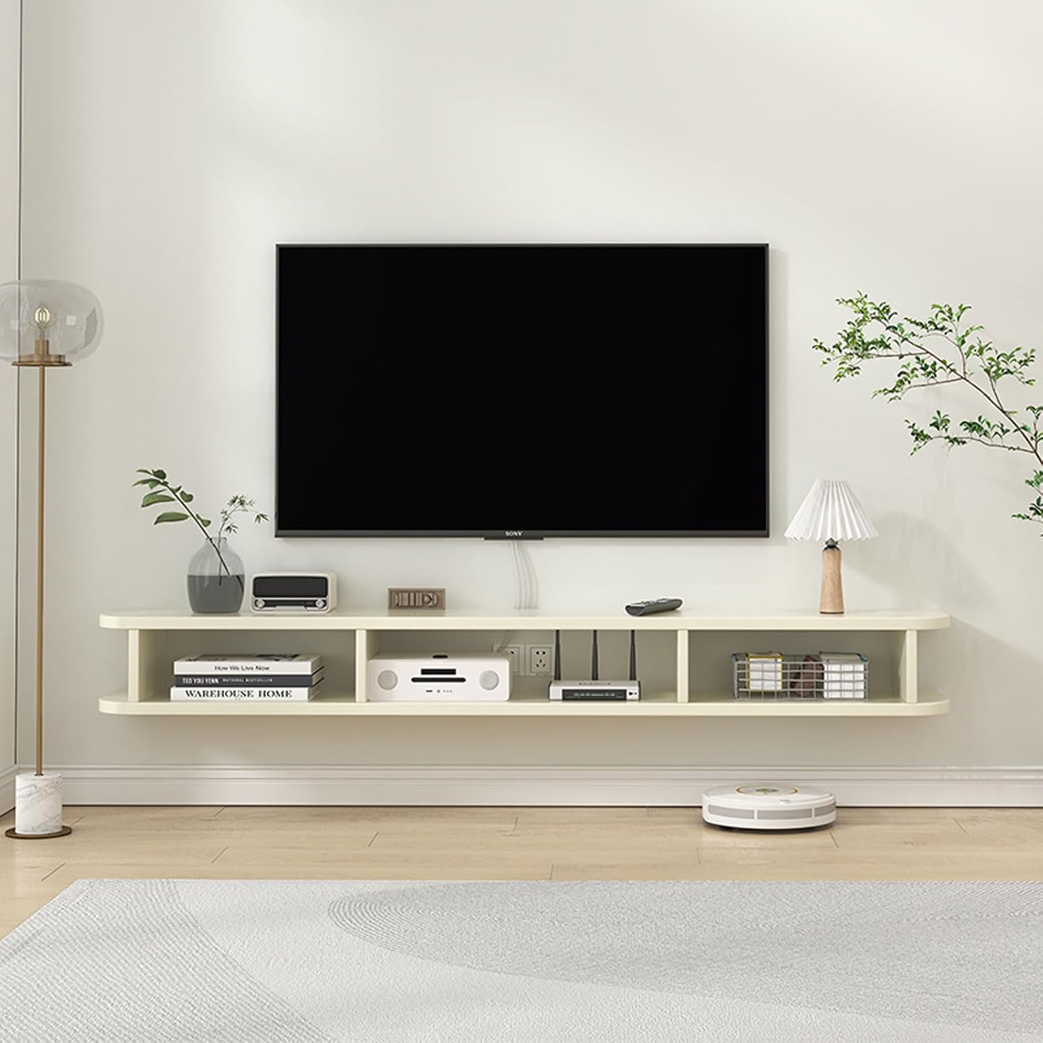 Wall Shelf Wall mounted TV Cabinet Floating Shelf TV Console Audio-visual Equipment Shelves Office Storage Cabinet Book Shelf Gaming Shelf Entertainment Unit TV Stand Wall Mount Corner Shelves