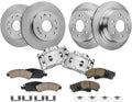 Detroit Axle - Brake Kit for Sierra Silverado 1500 Escalade Tahoe Yukon Disc Brake Rotors Brake Pads Front Brake Calipers Replacement : 12.99' inch Front & 13.58' inch Rear Rotor