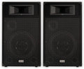 Acoustic Audio BR12 Passive 12' Speaker Pair 3 Way DJ PA Karaoke Band Speakers