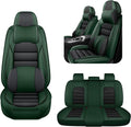 5 Car Seat Covers for Subaru Outback 2000-2026 Breathable Leather,Waterproof Car Seat Protectors with Comfort Headrest Pillows,Automotive Vehicle Cushion with Storage Pockets (Luxury,Green)