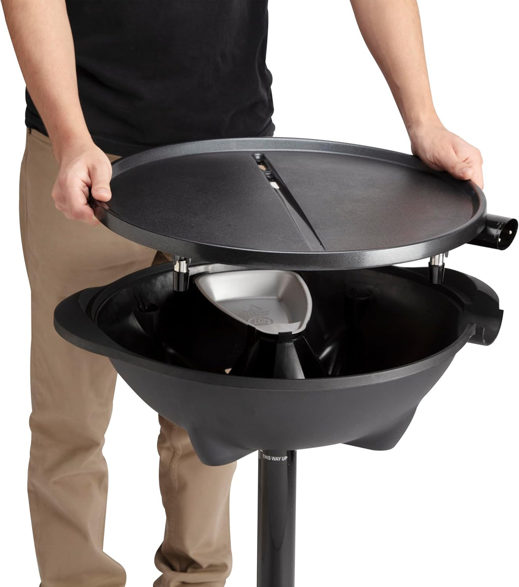 Cuisinart Indoor/Outdoor Electric Griddle, 2-in-1 Portable BBQ with Flat Top Nonstick Cooking Surface, Adjustable Heat, Stand/Tabletop Options for Cookouts, Barbecues & Small Spaces, No Tools Needed