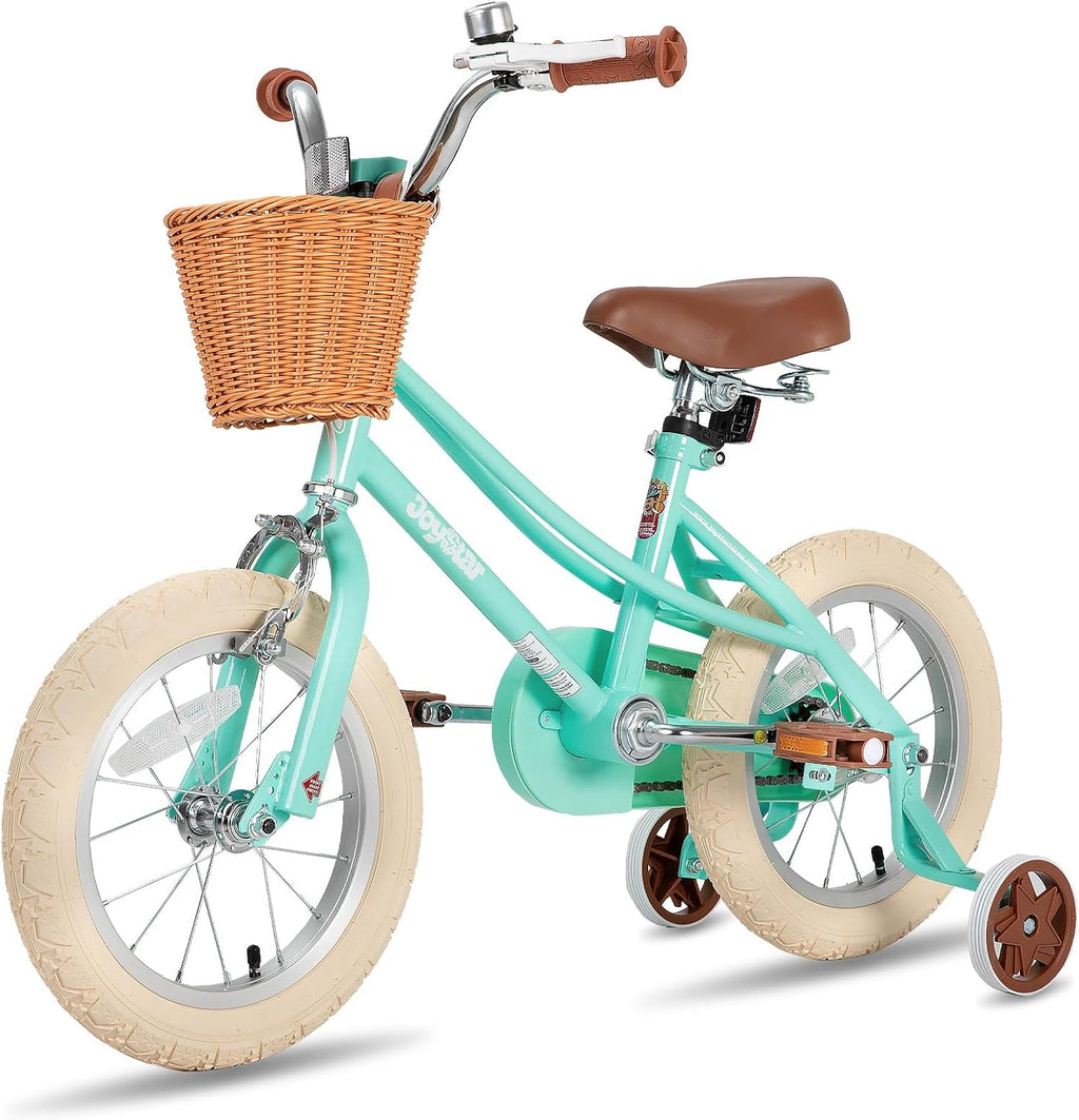 JOYSTAR Girls Bike for 2-12 Years Old Toddlers and Kids, 12' 14' 16' 18' 20' Retro Style Kids Bike with Training Wheels, 18 20 Inch Children Bicycle with Kickstand