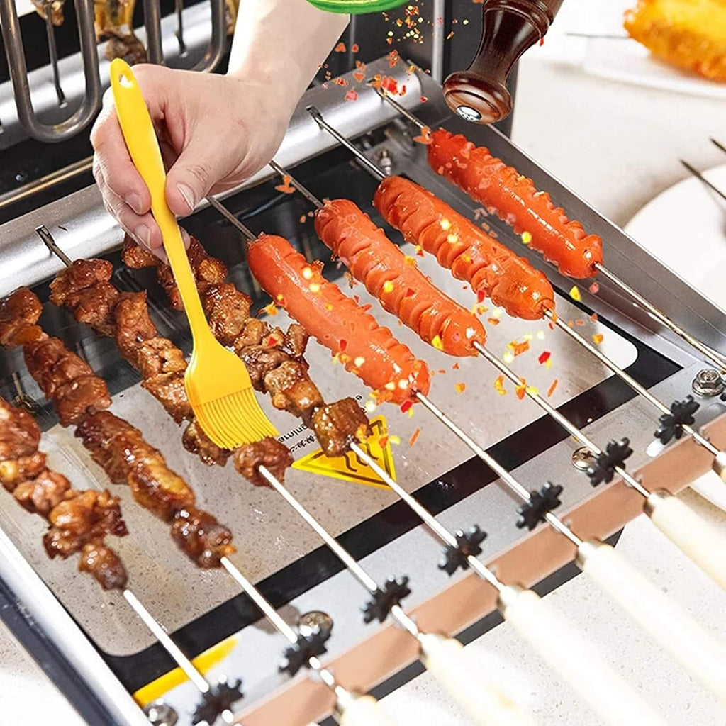 Electric Barbecue Grill and 1200W Smokeless Vertical Grill,360°Automatic Rotating Lamb Skewers Vertical Grill, Cooks Kebabs,Skewers and Roasts,Easy to Clean(16 String):Patio,Lawn,Garden
