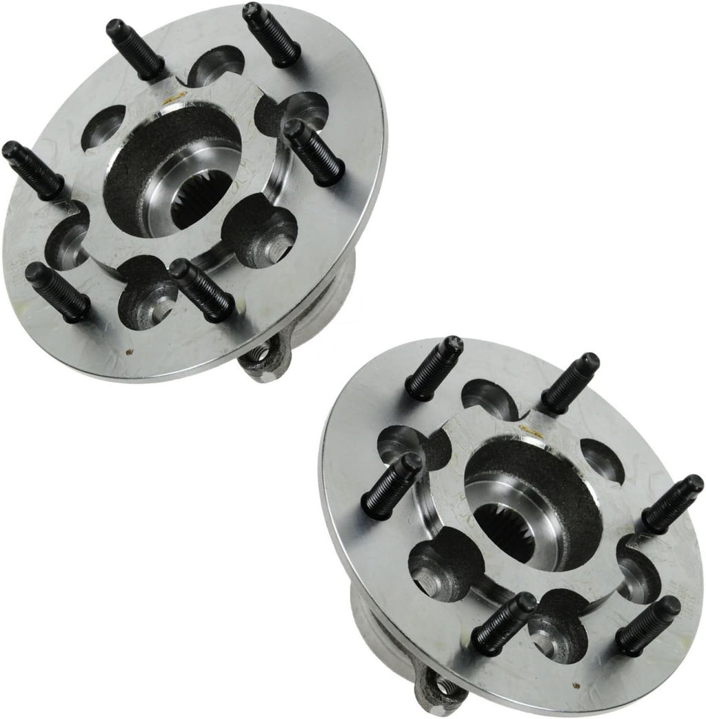 TRQ Front Driver and Passenger Side Wheel Bearing and Hub Assembly Set 2 Piece Compatible with 2009-2012 Chevrolet Colorado 4WD 2009-2012 GMC Canyon 4WD