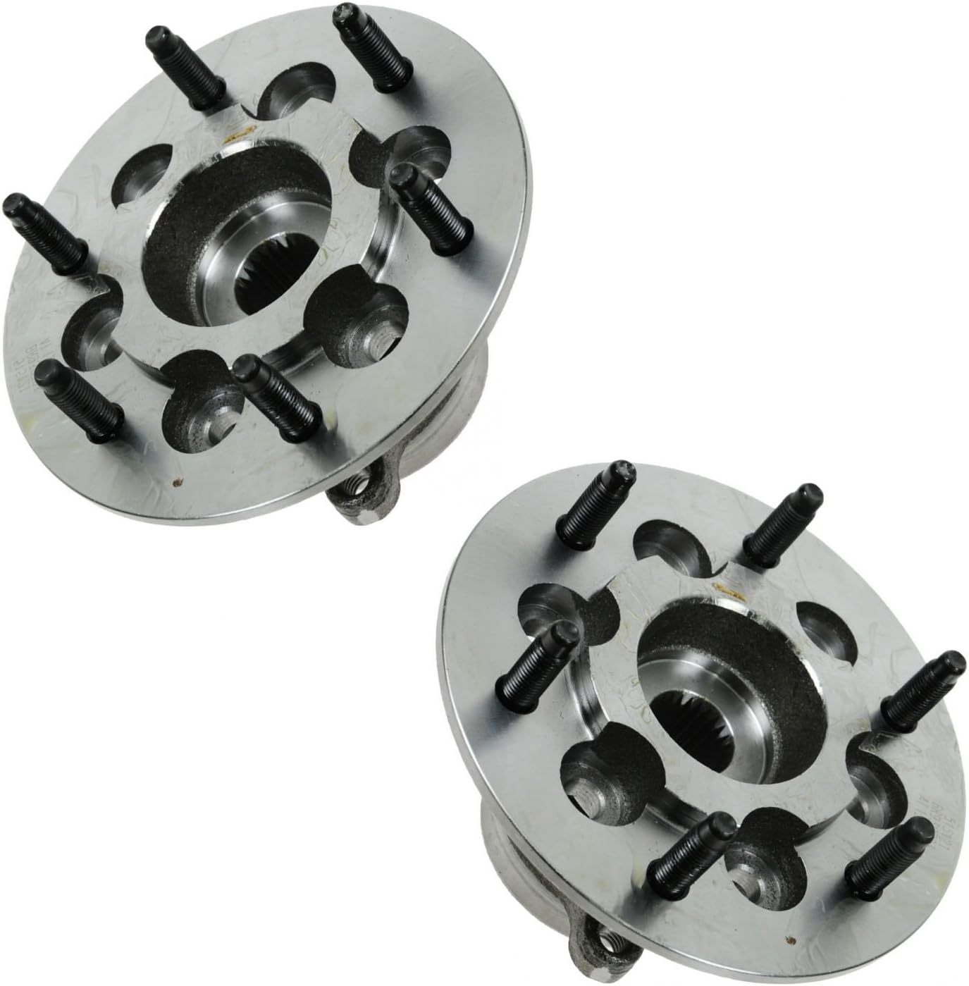 TRQ Front Driver and Passenger Side Wheel Bearing and Hub Assembly Set 2 Piece Compatible with 2009-2012 Chevrolet Colorado 4WD 2009-2012 GMC Canyon 4WD