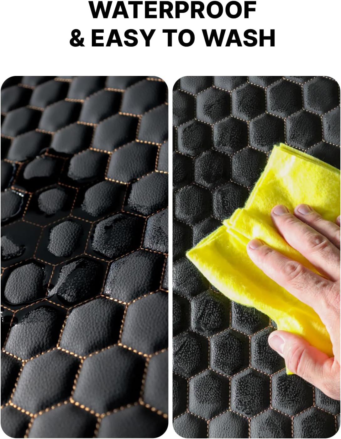 Owleys Set Seat Back Organizer & Car Seat Protector Hexy Waterproof & Non-Slip Protector for Child Car Cushion for Leather and Fabric Seats (Hexy 2pcs)
