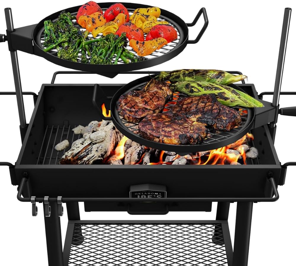 Oklahoma Joe's Firecraft Series Modular Open Fire Barrel Charcoal Grill with 480 sq. in. Cooking Area in Black