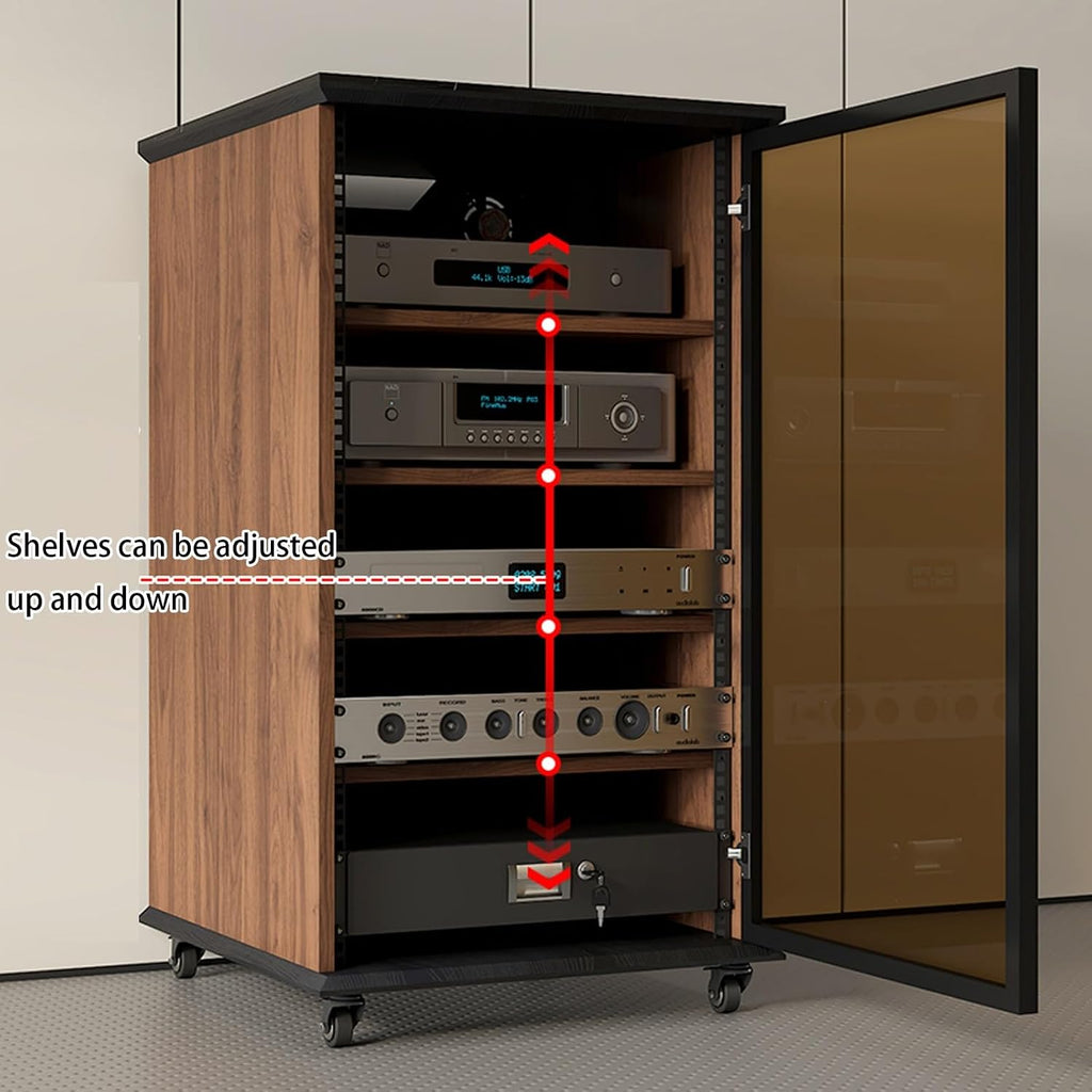 Av cabinet,stereo component cabinet,media cabinet,av media stand,audio rack,Stereo cabinet,audio rack cabinet,audio cabinet,record player console cabinet,corner media cabinet(Black,81.5cm/32.08in)