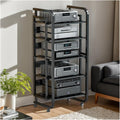 BYZOMU Living Room Media Storage Cabinet, Audio Video Equipment Rack Stereo Component Stand Furniture Shelf