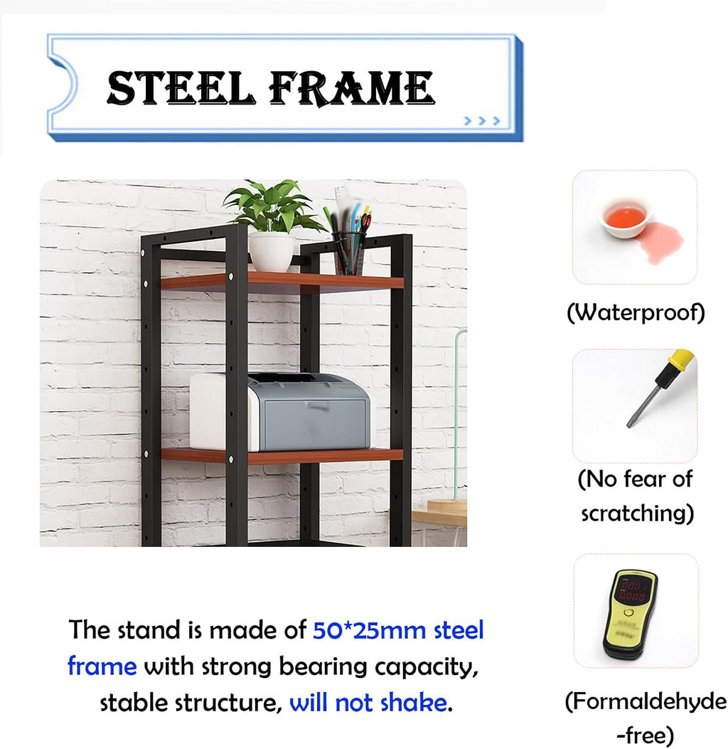 4 Tier Adjustable Audio Cabinet/Corner Bookcase, Home Theater Cabinet/Kitchen Storage Stand for DVD Player Book, Electronics Equipment Shelf (Size : Style A)