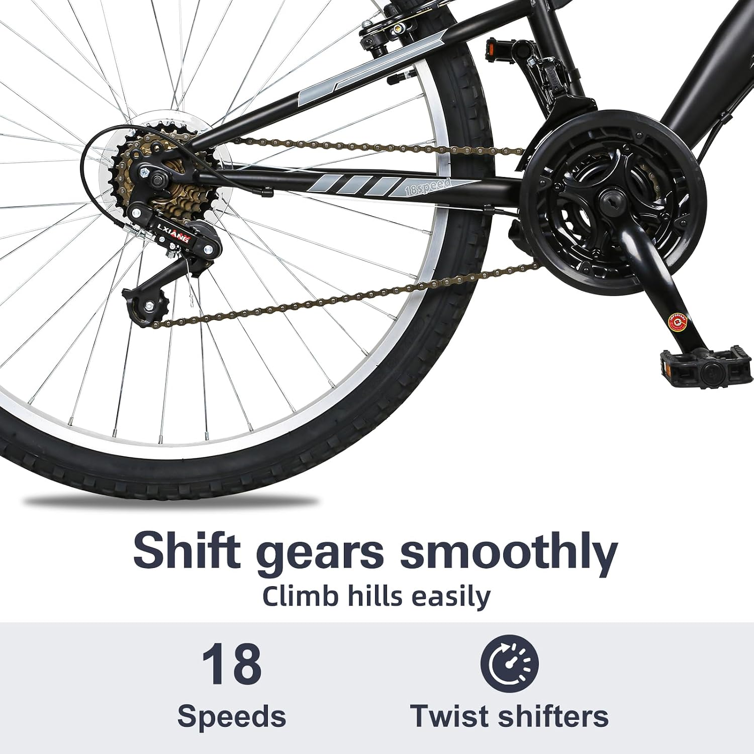 WEIZE Kids Mountain Bike, Kids' Bicycles for 6-14 Years Old Boys Girls with Dual Full Suspension, 6 Speeds Drivetrain, High-Carbon Steel Frame, Ideal for Young Riders and Adventurers