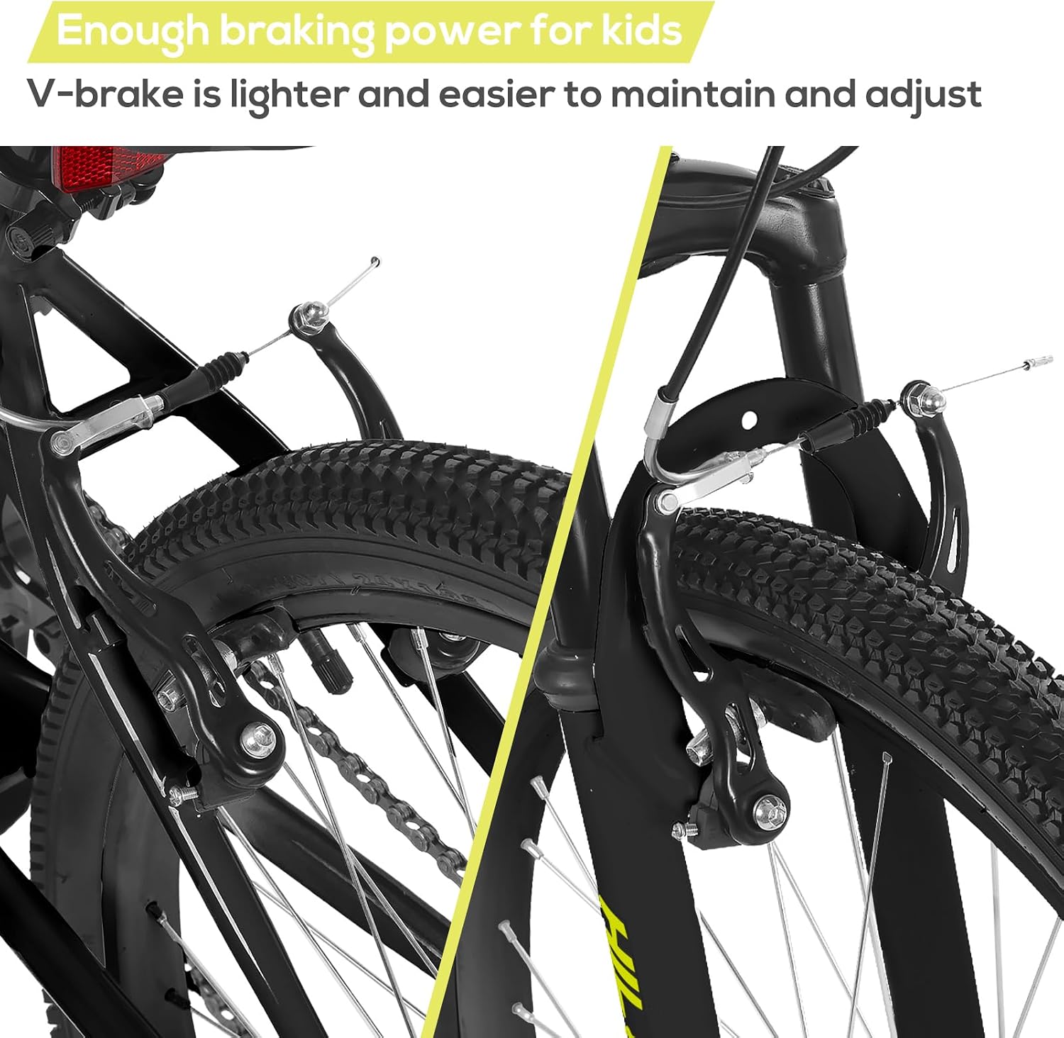 Hiland 20 24 Inch Mountain Bike for Kids Age 5 + Year Old, Front Suspension Fork Kids' Bicycles for Boys Girls Multiple Colors