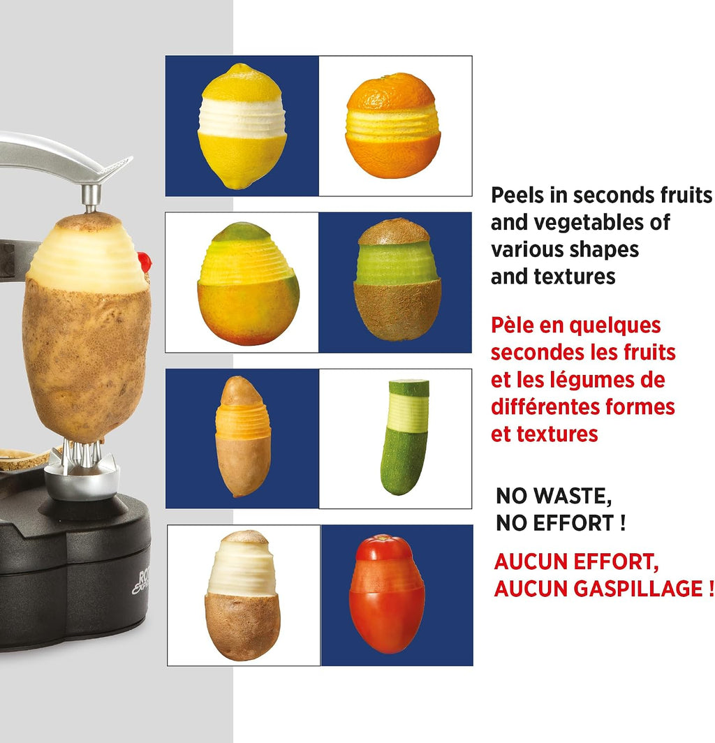 Starfrit Rotato Express Electric Peeler - 2 Spare Blades - Safe & Easy to Use - Effortlessly Peels Vegetables and Fruit,(Pack of 6)