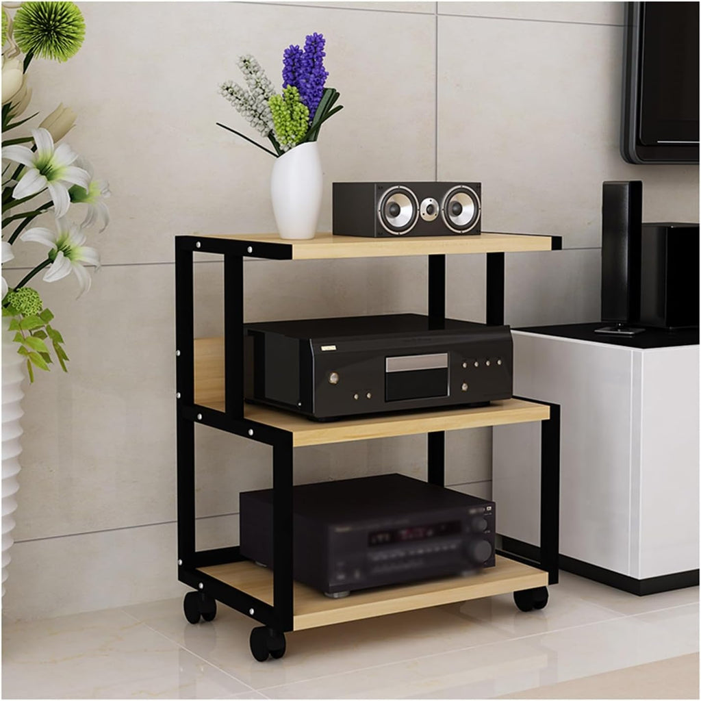 AV Media Stand,3-Tier AV Media Storage Cabinet, Audio and Video Equipment Storage Rack,Suitable for Offices,Living Rooms and Study Rooms (Color : Style 2)