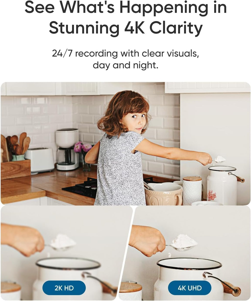 eufy Security 4K Indoor Camera E30 -No Subscription,360° Pan Tilt,AI Auto Tracking,Color Night Vision,Pet/Baby/Nanny Camera with Two-Way Audio,AI Human/Pet Detection,Works with HomeKit((2-Pack)