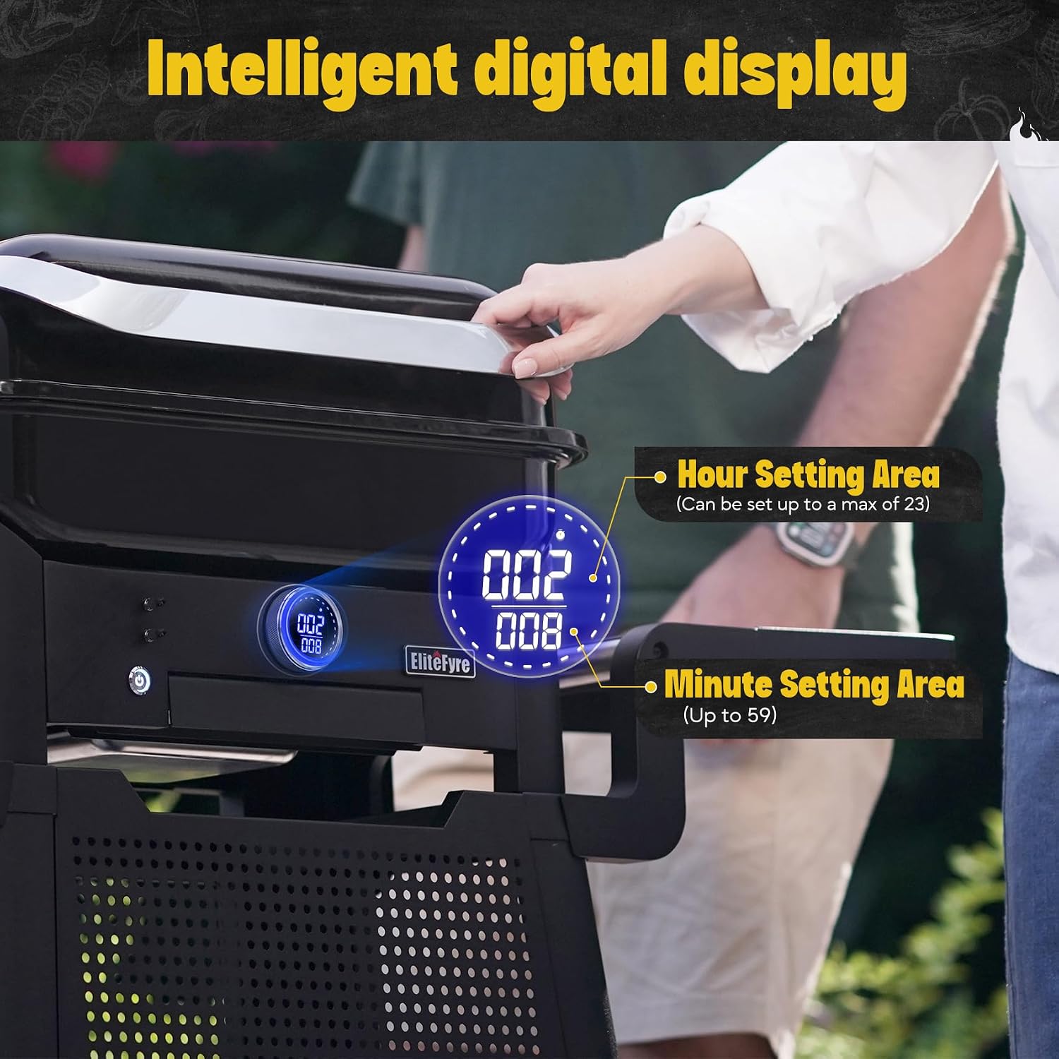 Volteq Smart Electric Grill - 1500W, 650°F, No Smoke Indoor/Outdoor BBQ, Digital Control & Meat Probe, All-in-One for Balcony, Patio, RVs