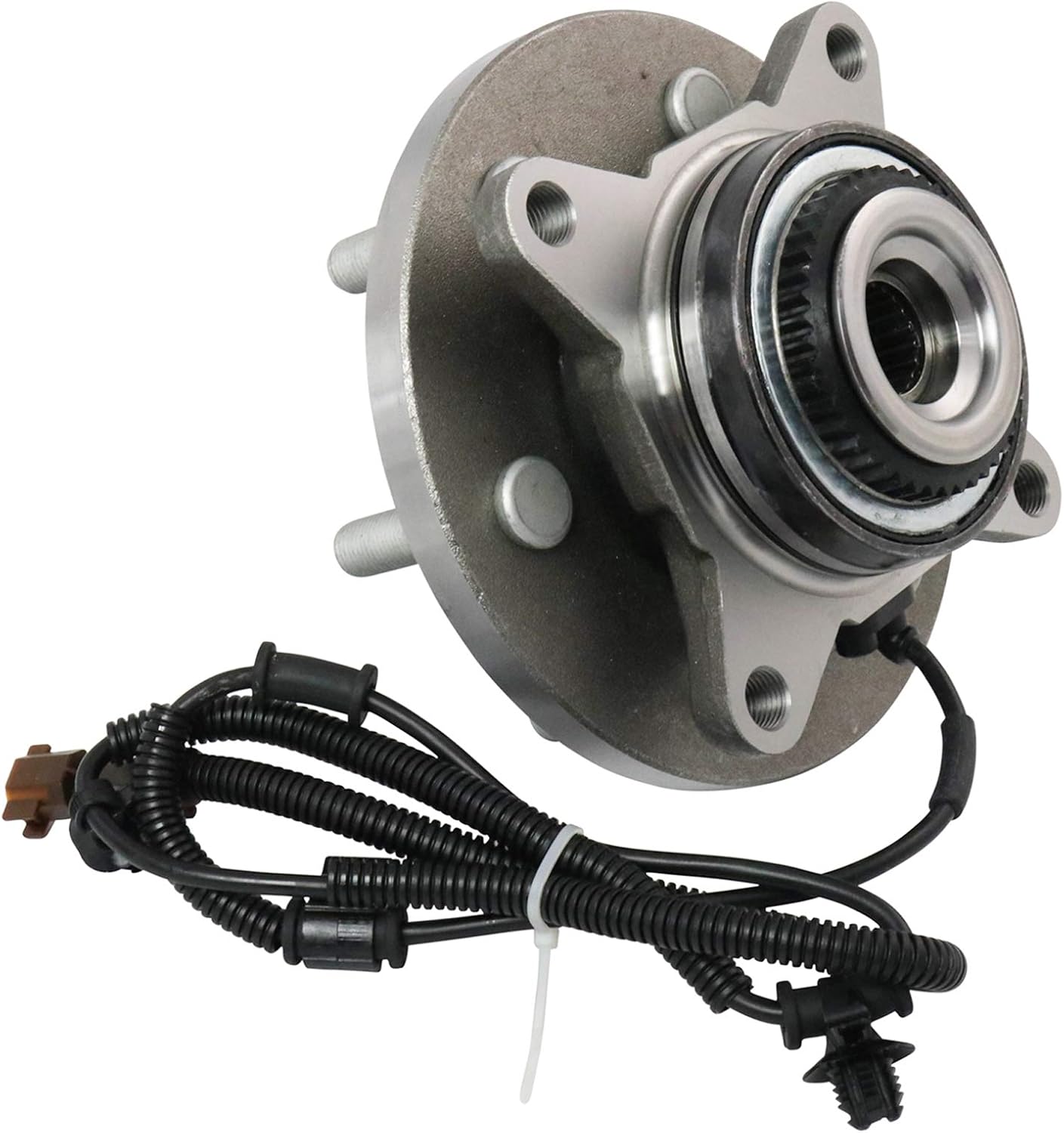 TRQ Front Left and Right Wheel Bearing and Hub Assembly 2 Piece Set for 4 Wheel Drive Models ONLY Compatible with 2015-2017 Ford F150 4x4