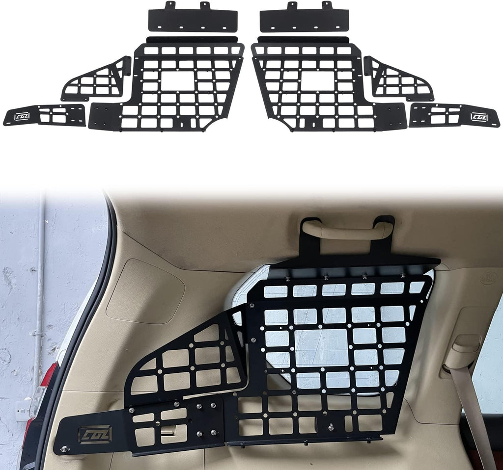 ITrims Car Trunk Organizer for Toyota Prado J150 / Lexus GX460 2010-2024 Accessories Modular Storage Molle Panel Shelf Rear Trunk Luggage Carrier Hanging Boards(No Speaker)