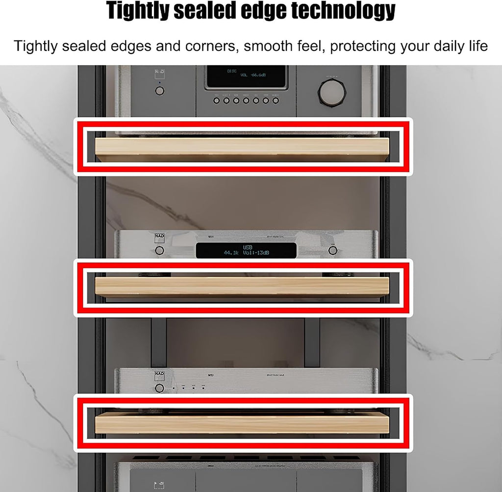 Heavy-Duty Audio Video Rack - 4 Tier Metal Frame Stereo Stand for Home Theater, Gaming, Recording Studio - Open Design for Optimal Sound Quality - Bianco Finish