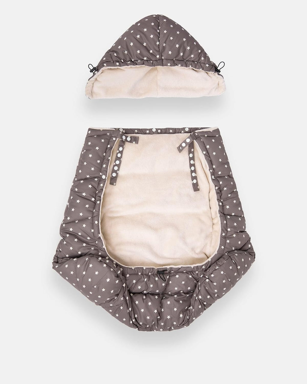 7AM Enfant Baby Carrier Cover - K-Poncho Universal Fit Winter Ultra Soft Plush Lining, Water Repellent Bunting Bag with Adjustable Hood, Multifunctional Stroller & Car Seat Blanket Cover | (0-3T)
