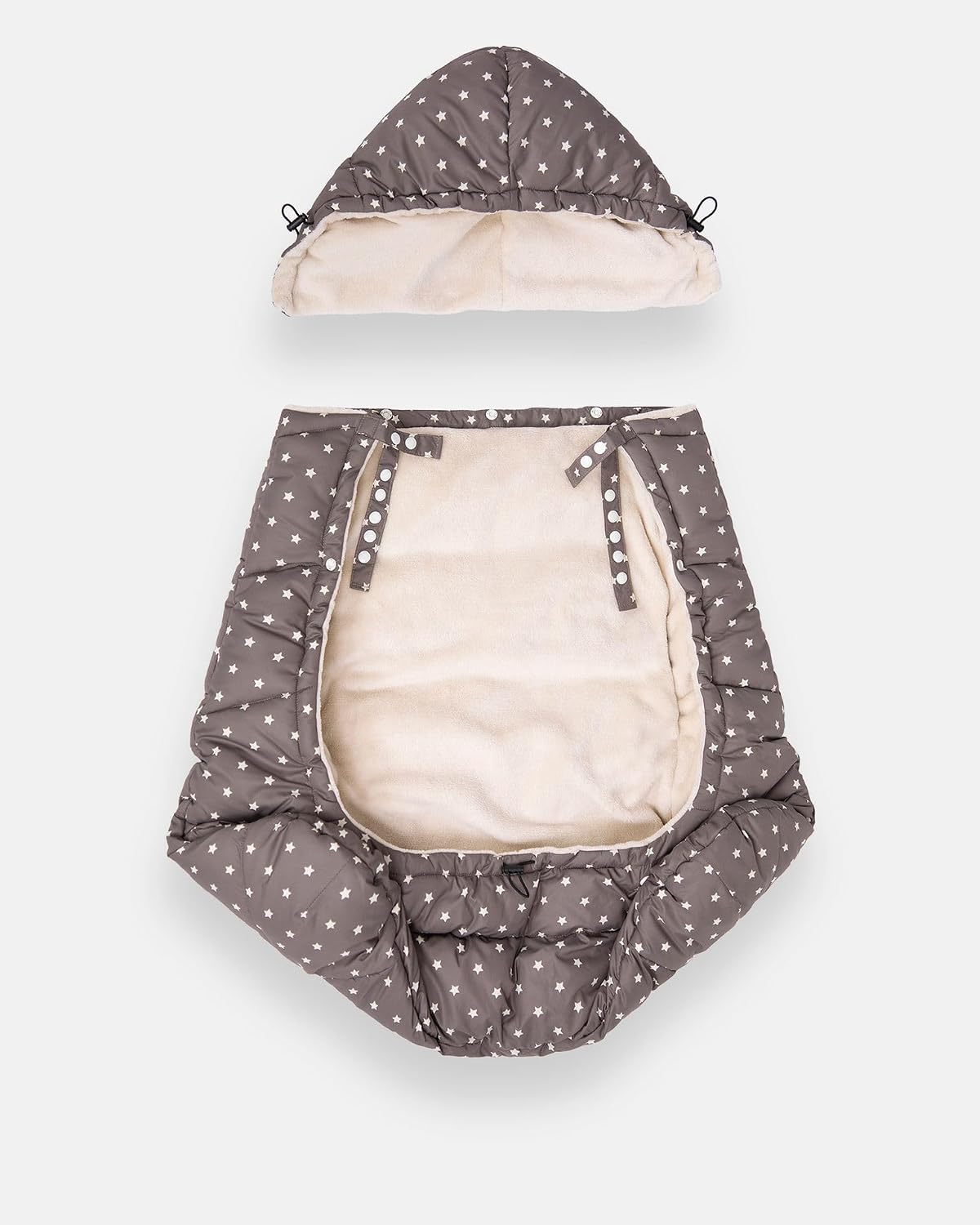 7AM Enfant Baby Carrier Cover - K-Poncho Universal Fit Winter Ultra Soft Plush Lining, Water Repellent Bunting Bag with Adjustable Hood, Multifunctional Stroller & Car Seat Blanket Cover | (0-3T)