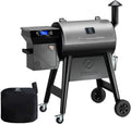 Z GRILLS Pellet Smoker Grill, Versatile 8-in-1 Cooking, Upgrade PID 3.0 Digital Controller, All-terrain Wheels with Locking Casters, 459 SQ.IN Cooking Area, Hopper Cleanout, Meat Probe, Rain Cover