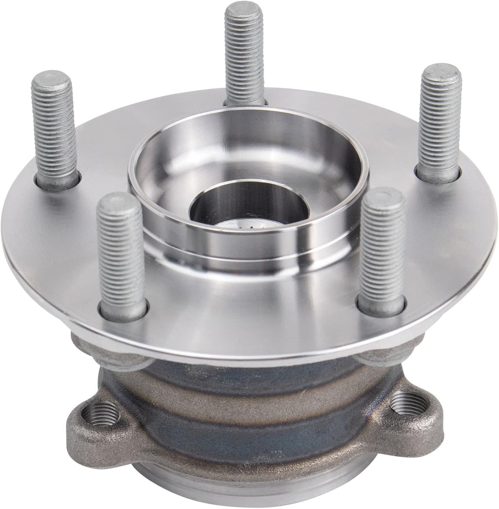 TRQ Rear Driver and Passenger Side Wheel Bearing and Hub Assembly Set 2 Piece Compatible with 2016-2021 Mazda CX-9 All Wheel Drive 2022 CX-9