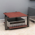 Audio Rack AV Media Stand Media Audio Tower Cabinet 2/3/4 Tier Audio Rack, for Entertainment Stereo Racks Component Storage and Collection Display(Red,25cm/9.8in)