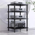Heavy Duty Media Stand Audio/Video Component Cabinet, 2/3/ 4 Tier Home/Living Room Modern Stereo Racks and Stands, Electronics Equipment Shelf Unit, Black-H 89cm