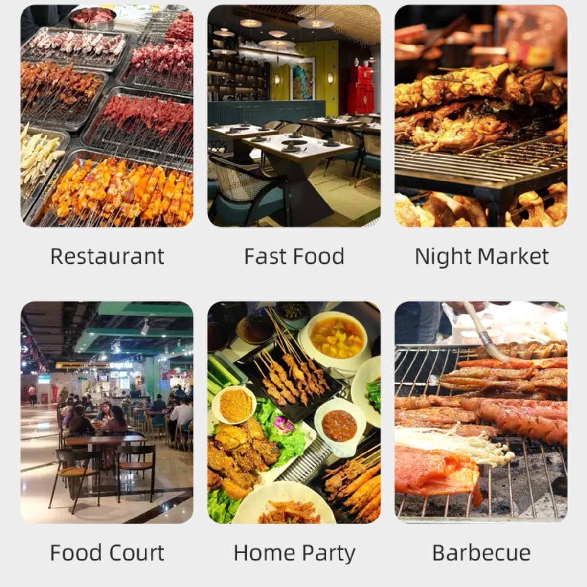 Commercial Barbecue Oven,Auto Roating Grill,Smokeless Searing Grill,Built-in Rotisserie Stove,Electric Skewers Barbeque Oven,Kebab Roasting Equipment,8 Skewers,110V