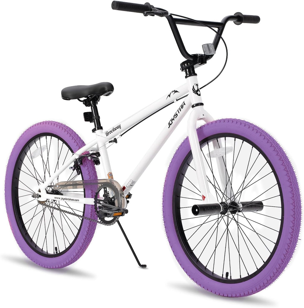 JOYSTAR Brockway Freestyle Kids BMX Bikes 20' 24' Kids Bicycles for 6-14 Years Old Boys Girls and Beginner-Level Riders 2 Pegs Multiple Colors