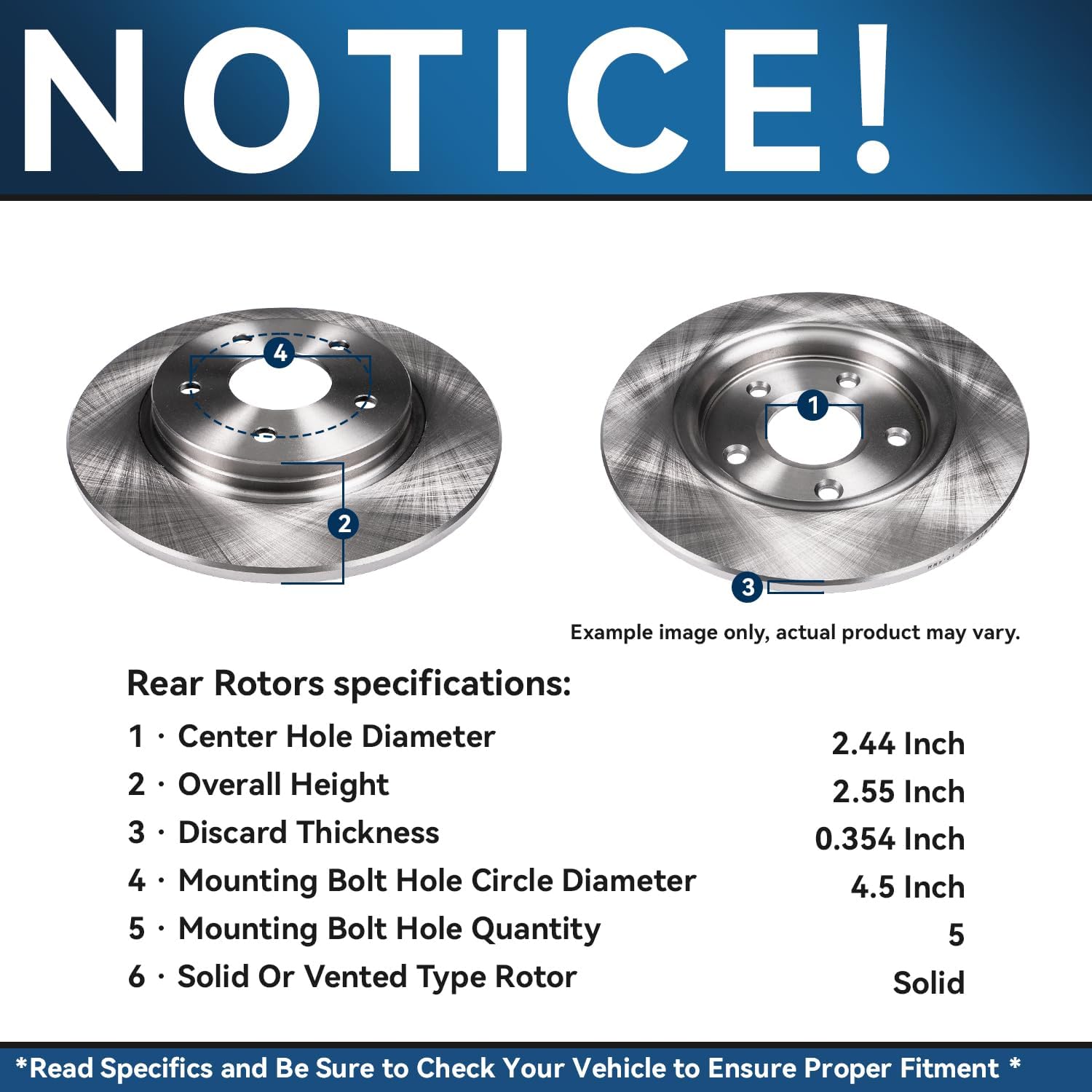 Detroit Axle - Brake Kit for 1997 1998 1999 Toyota Camry Solara Lexus ES300 Disc Brake Rotors Ceramic Brakes Pads Replacement : 10.83' inch Front and 10.59' inch Rear Rotors