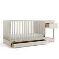 Graco Teddi 5-in-1 Convertible Crib & Changer with Drawer – GREENGUARD Gold Certified Baby Crib Crafted from Wood, Converts to Toddler Bed, Daybed, and Full-Size Bed (Frosted Oat)