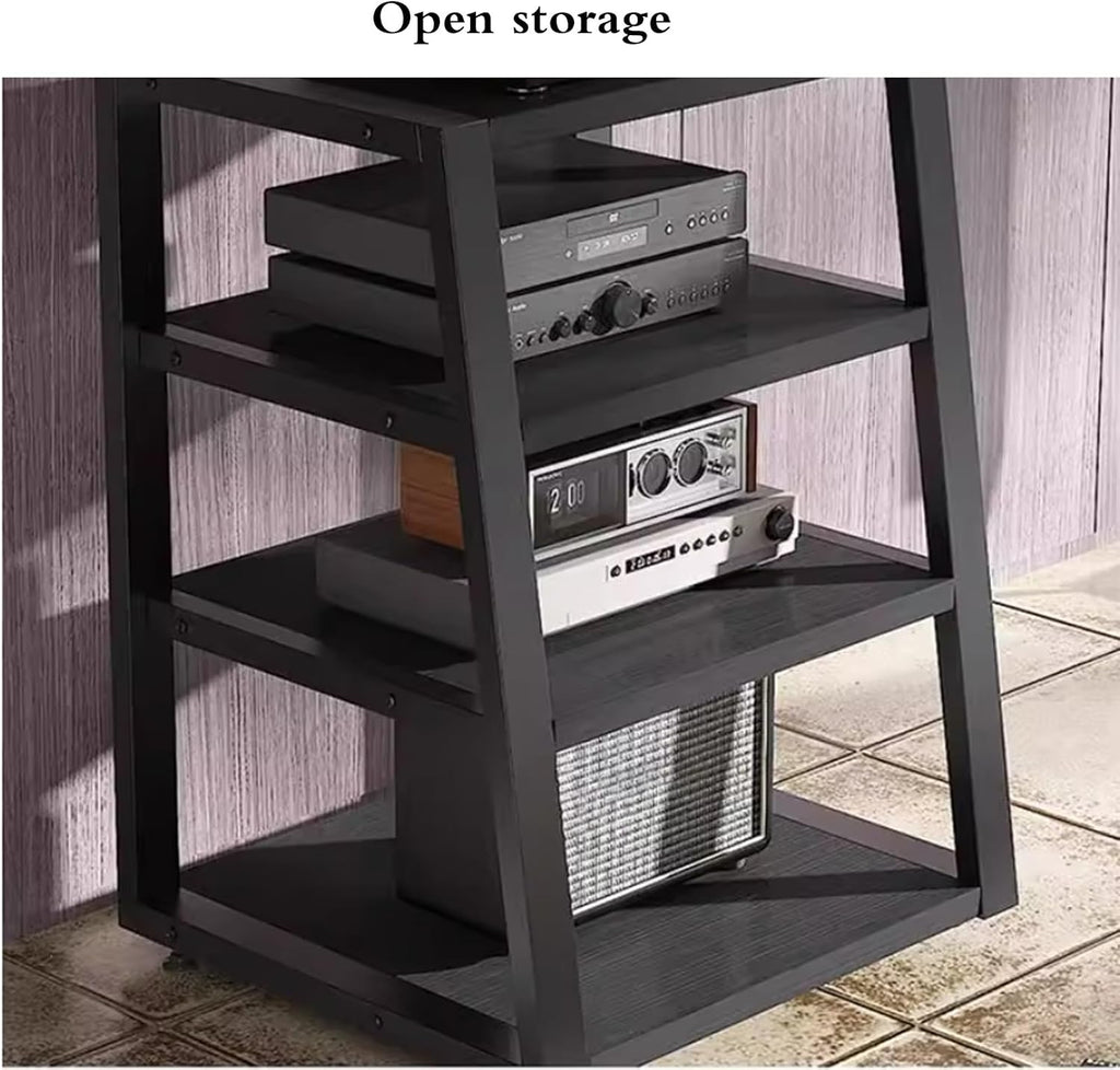 Audio Video Equipment Rack Cabinet HiFi Stand for Amplifier, Receiver Record Player Stand Media Storage Rack Home Theater, Office & Recording Studio Use(C,60 * 52 * 35cm(2Tier))