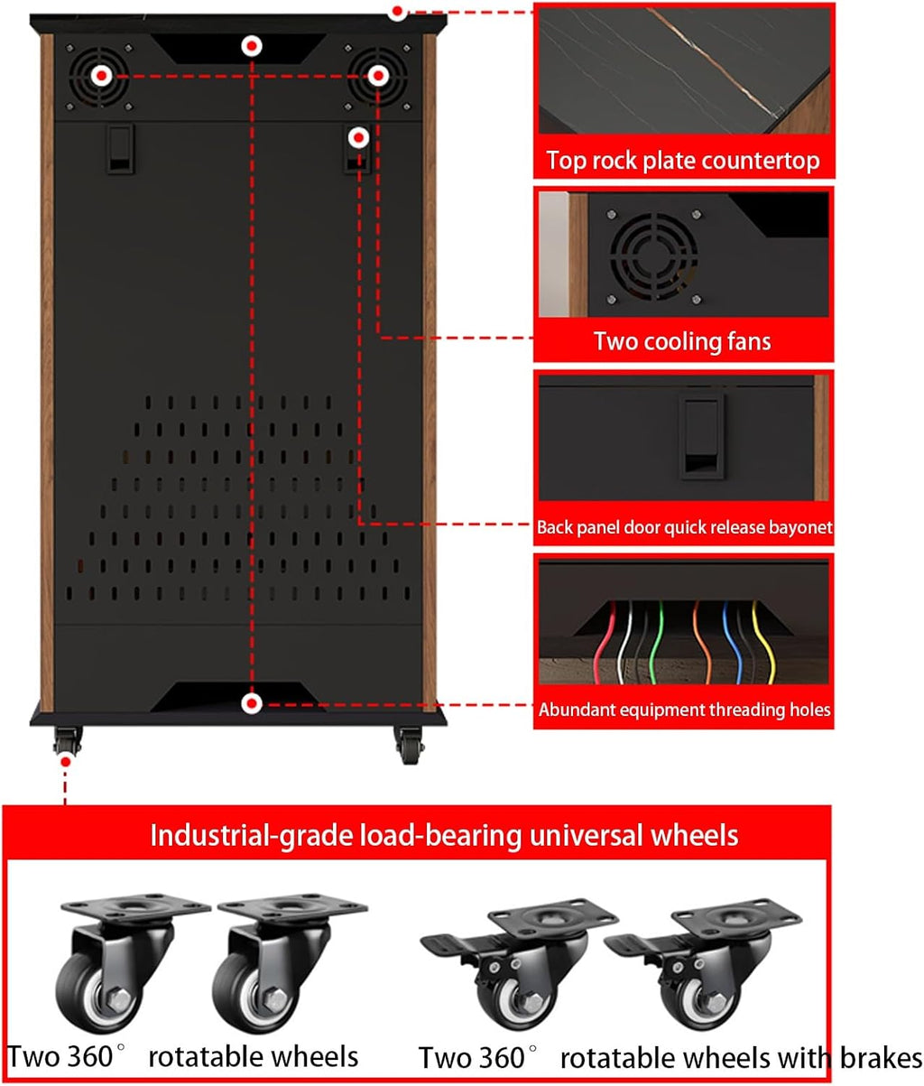 Av cabinet,stereo component cabinet,media cabinet,av media stand,audio rack,Stereo cabinet,audio rack cabinet,audio cabinet,record player console cabinet,corner media cabinet(Black,81.5cm/32.08in)