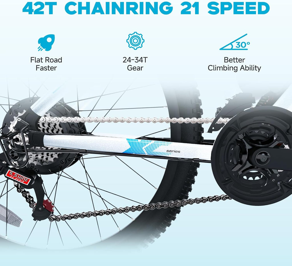 QNUT Electric Bike for Adults with Peak 1000W Motor 26' Victor Mountain Lightweight Ebike, 10.4Ah/7.8Ah Removable Battery Up to 40-60 Miles, 22MPH E Bike Commuter E-MTB for Teens, UL 2849 Certified