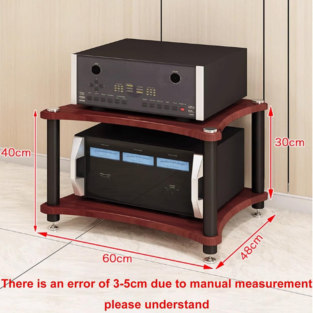 Audio Storage Rack, Heavy Duty AV Media Stand for Audio Equipment, 2 Layer