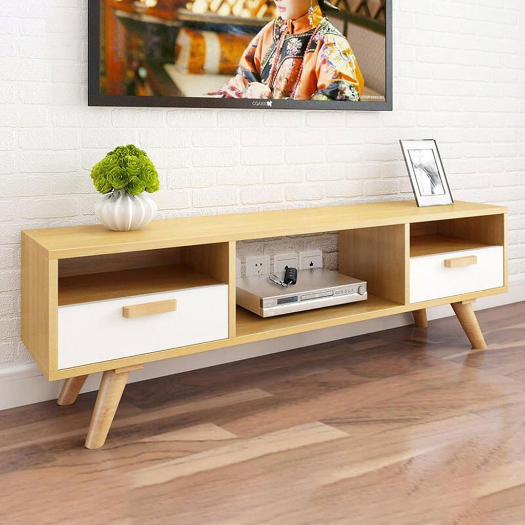 TV Table Unit for TVs, Wall Mounted TV Cabinet Floating TV Shelf Wall Shelf Home Entertainment Center TV Mount Stands Multimedia Storage Cabinet With drawer Audio-visual Equipment Shelves 100cm