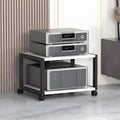 5-Tier AV Media Stand, Multi-Layer Audio Rack Cabinet, Corner Entertainment Center, Stereo Tower for TV & Audio Equipment, Modern White Finish (19.6' x 15.4' x 19.2')