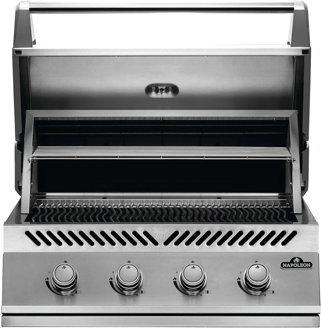 Napoleon Built-In 500 Series 32-Inch Built-In Gas Barbecue Grill Head - BI32NSS - Marine Grade Stainless Steel, Natural Gas, 4 Main Burners, 7.5 mm Stainless Steel Grids, Dual Level Stainless Steel Sear Plates